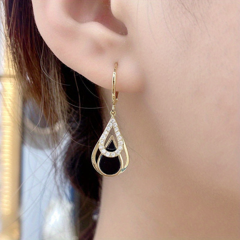 Fashionable New Creativity Simple Hollow Water Droplet Earrings