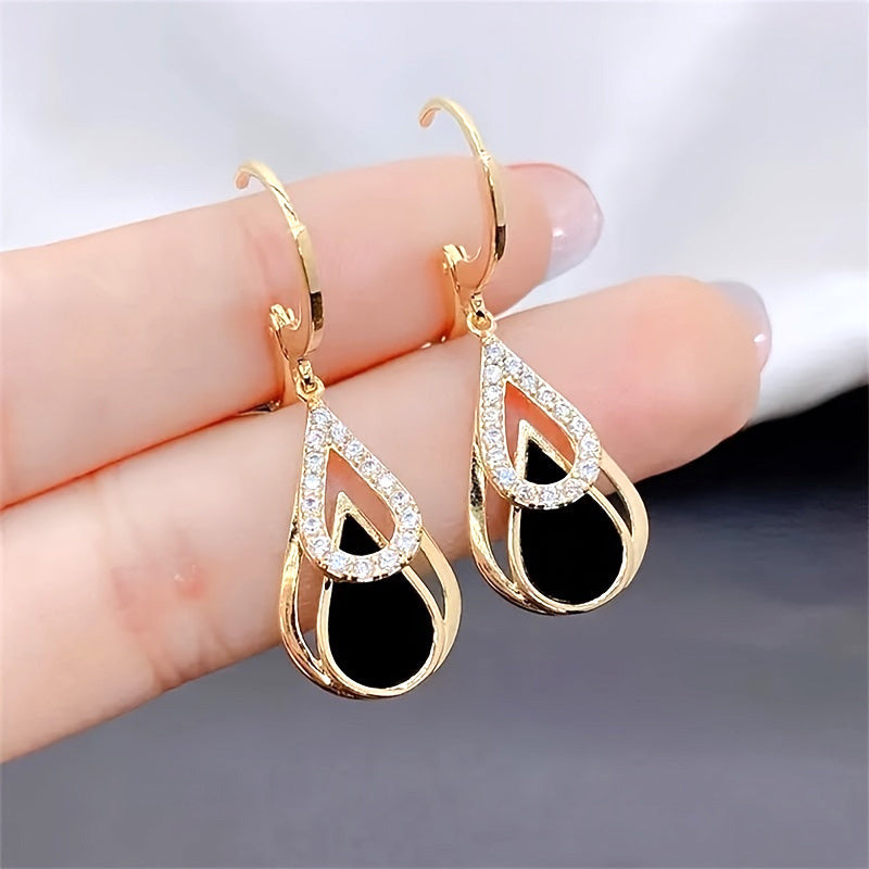 Fashionable New Creativity Simple Hollow Water Droplet Earrings