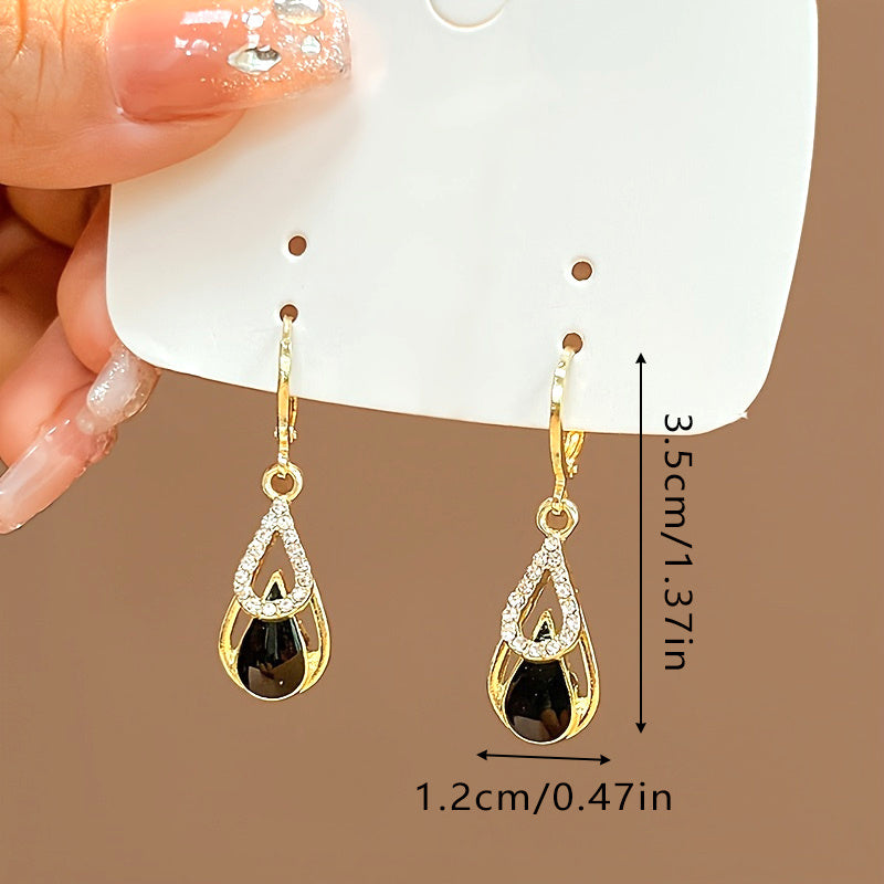 Fashionable New Creativity Simple Hollow Water Droplet Earrings