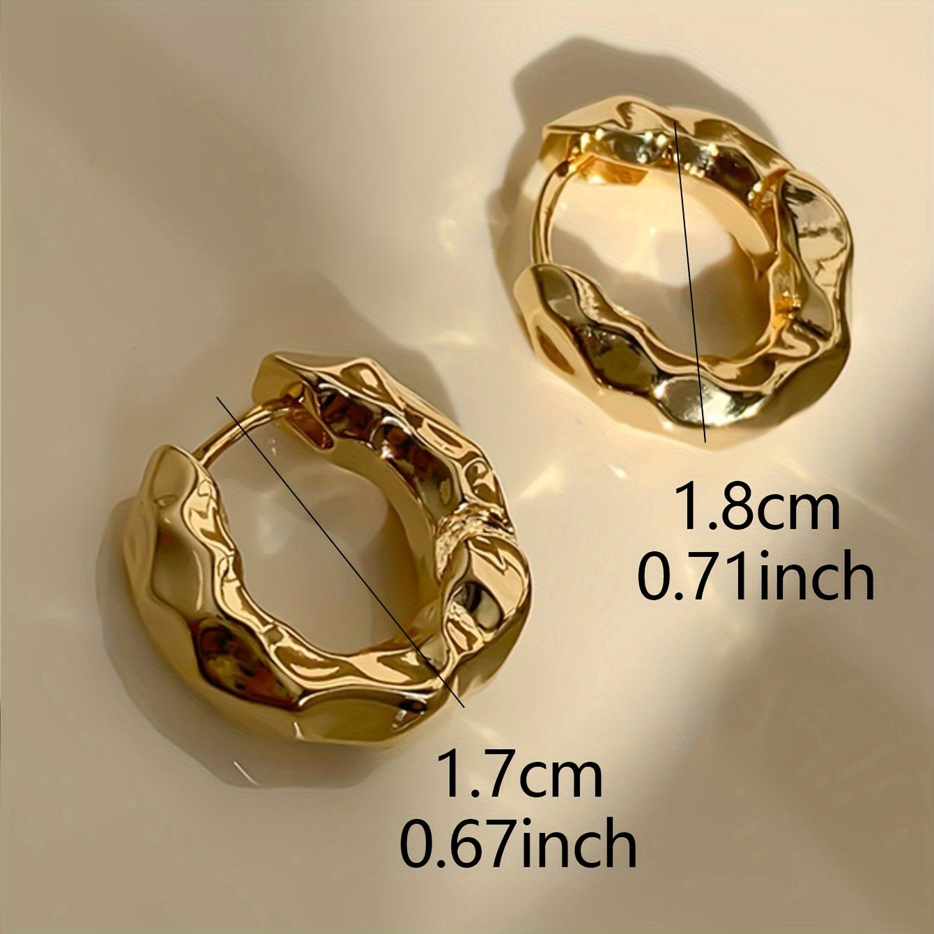 Tiny Exquisite Pleated Hoop Earrings Copper Jewelry Vintage Leisure Style Trendy Female Earrings