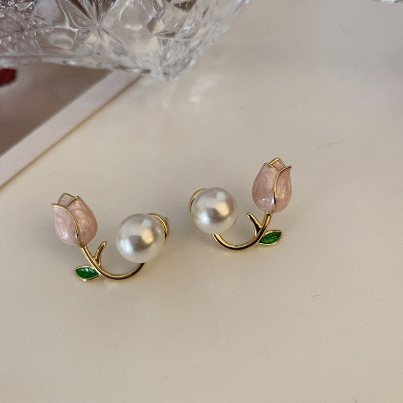 Pearl Flower Tops Pair