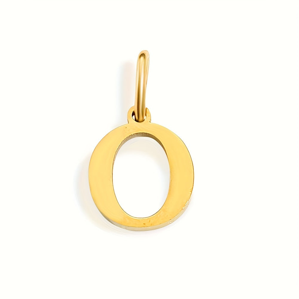 1pc Classic Alphabet Pendant Charm, Stainless Steel, Initial Letter Necklace for Women