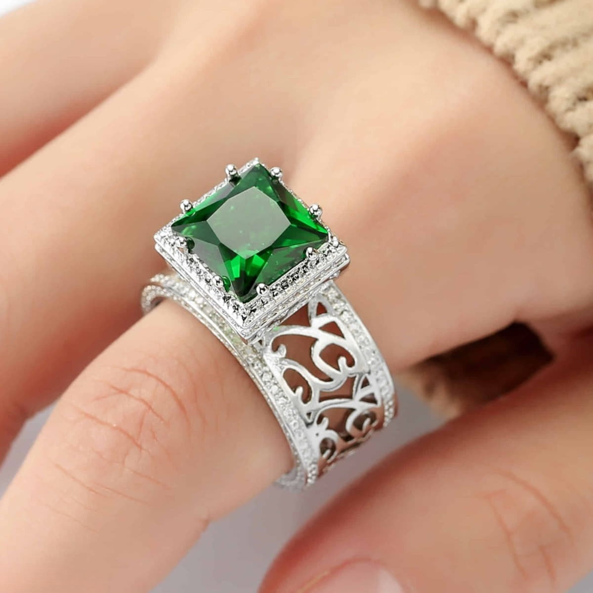 GWH Square Larger Band Ring