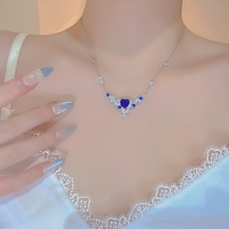 Blue Heart Necklace