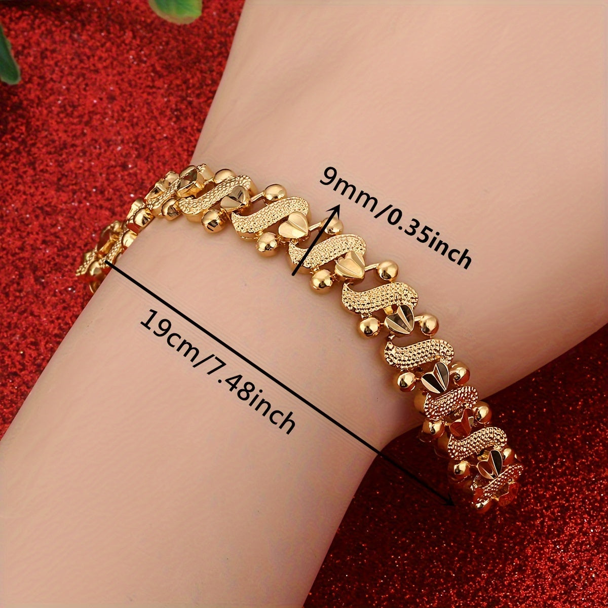 Elegant Style Women's Romantic Heart Bracelet