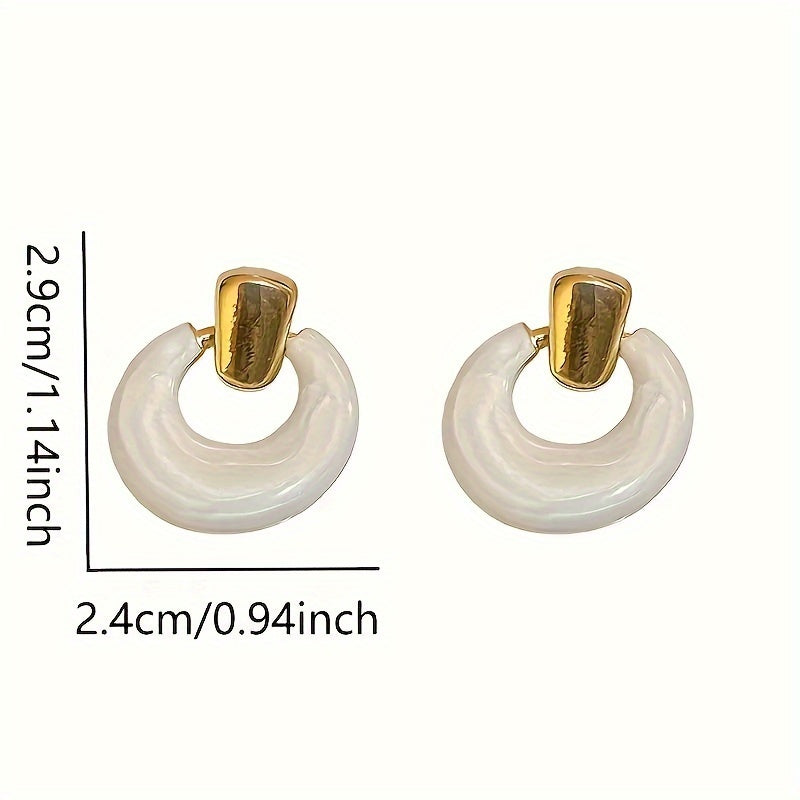 Shiny Hollow Round Water Drop Earrings