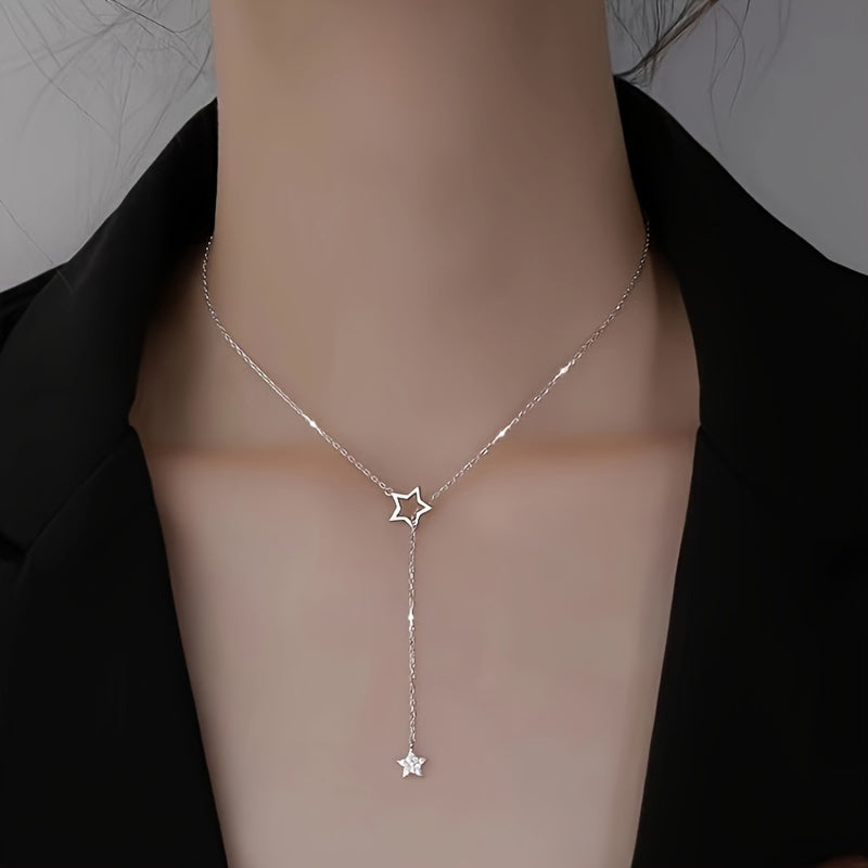 Exquisite Shiny Star Y-Shaped Clavicle Chain Necklace For Women