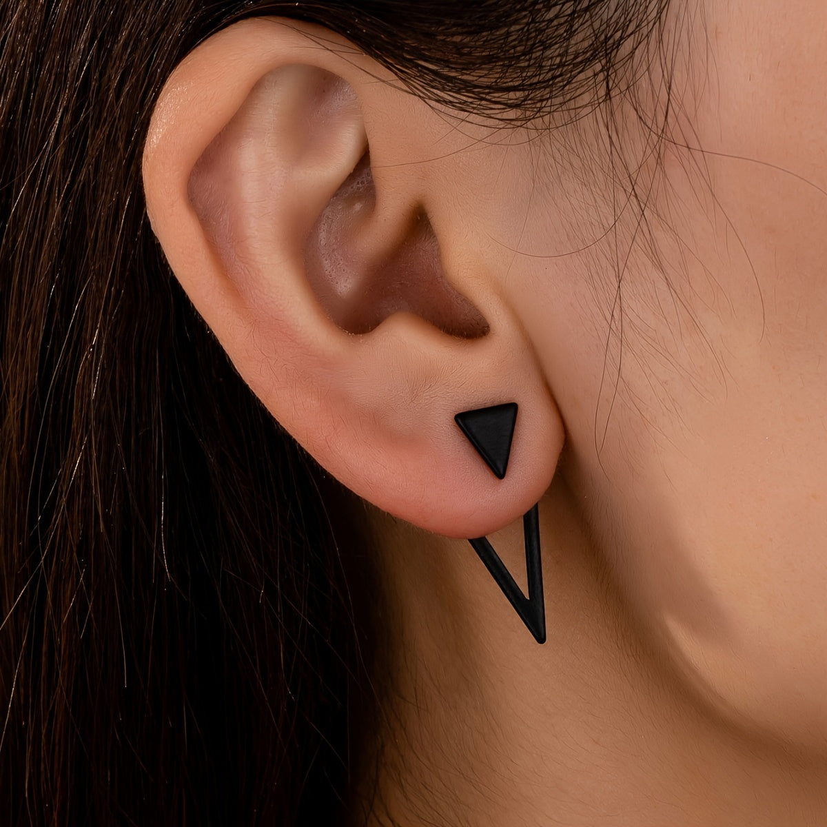 Minimalist Triangle Design Earrings - Versatile & Trendy, Alloy with Iron Posts