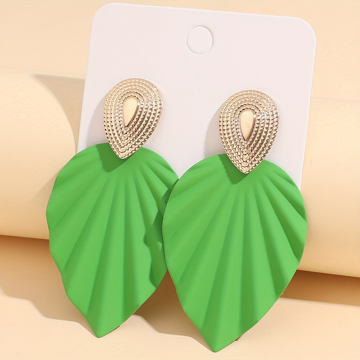Vintage Leaf Shape Geometric Earrings For Women
