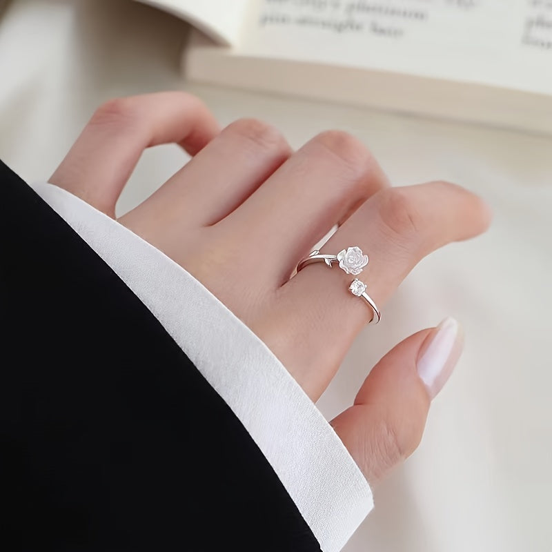 Adjustable High-end Flower Ring