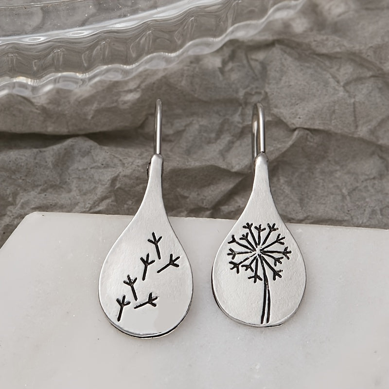 Fashionable And Minimalist Dandelion Earrings For Women, Unique Golden Pendant Earring Jewelry