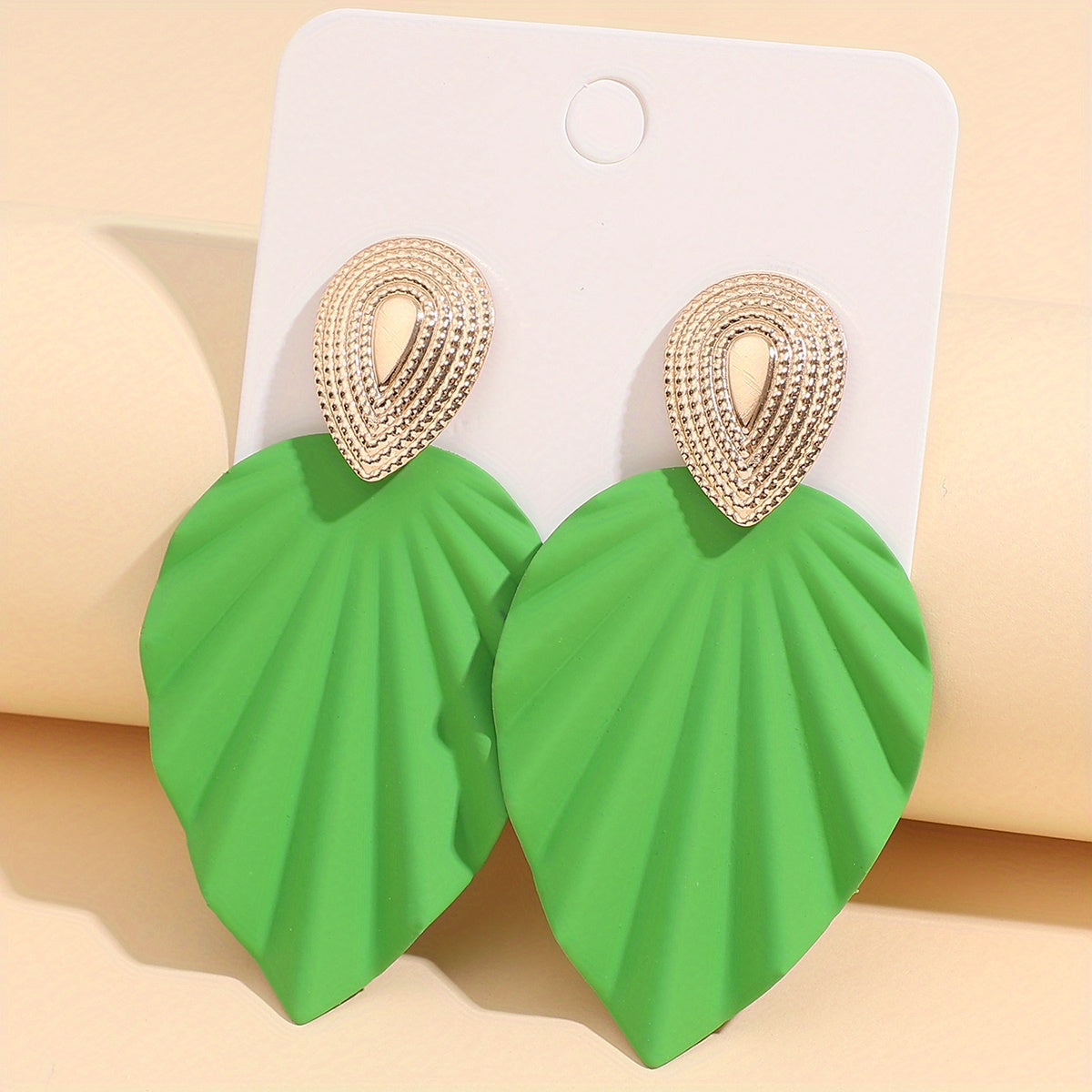Vintage Leaf Shape Geometric Earrings For Women