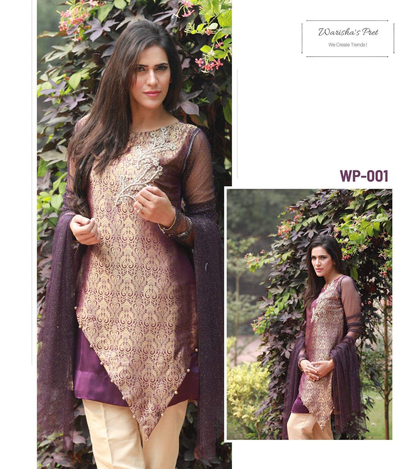 2pcs Stylish Jamawar Dress