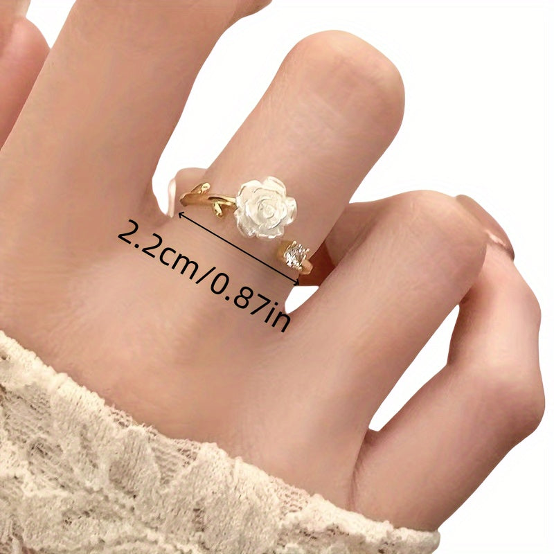 Adjustable High-end Flower Ring