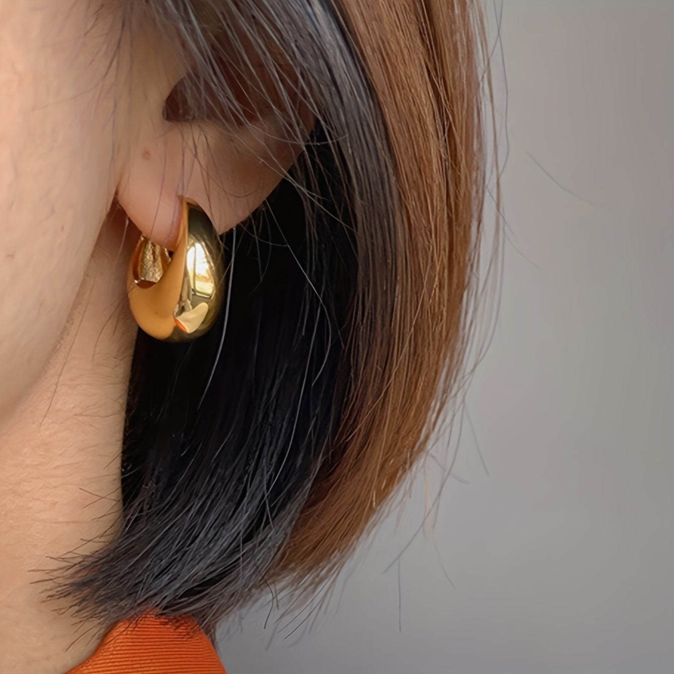 1 Pair Vintage Elegant Geometric Hoop Earrings