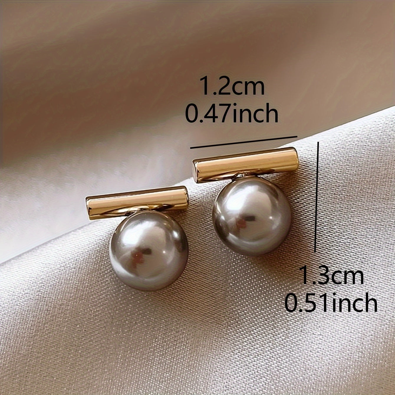 Simple And Luxury Gray Imitation Pearl Earrings For Women