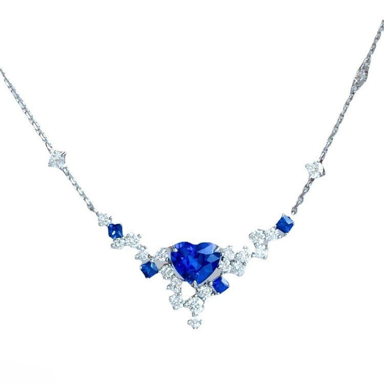 Blue Heart Necklace