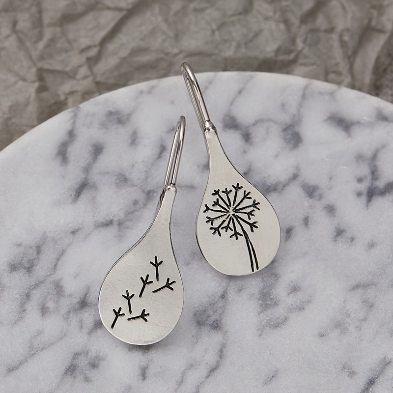 Fashionable And Minimalist Dandelion Earrings For Women, Unique Golden Pendant Earring Jewelry
