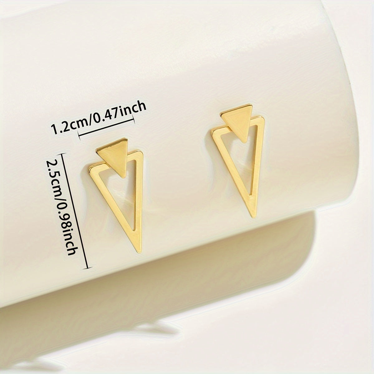 Minimalist Triangle Design Earrings - Versatile & Trendy, Alloy with Iron Posts