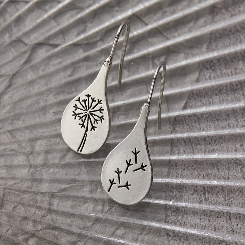 Fashionable And Minimalist Dandelion Earrings For Women, Unique Golden Pendant Earring Jewelry