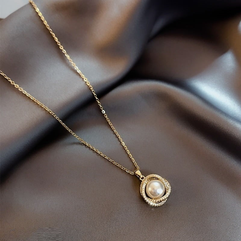 Pearl/Curb Chain Pendant - CPSH