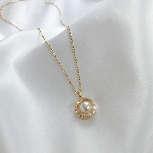 Pearl/Curb Chain Pendant - CPSH