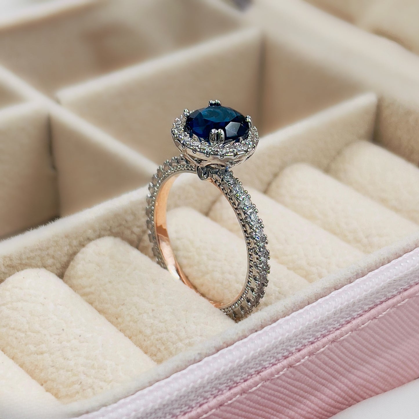 Blue Round Ring