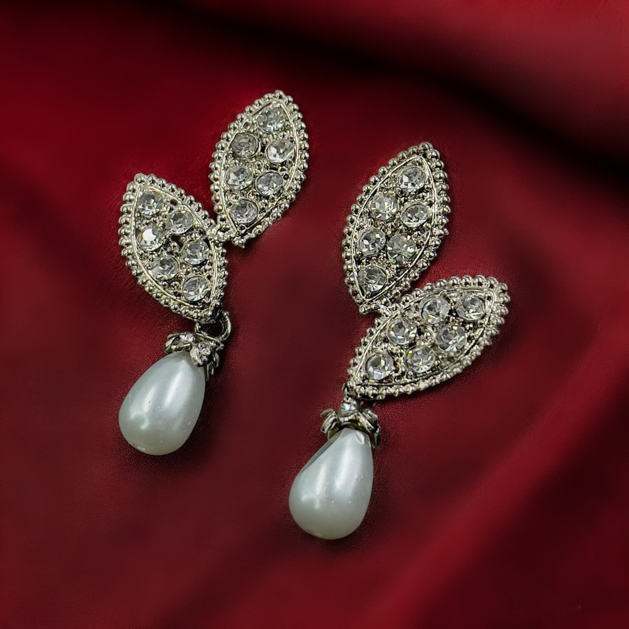 Double Tear/Pearl Drop Earrings