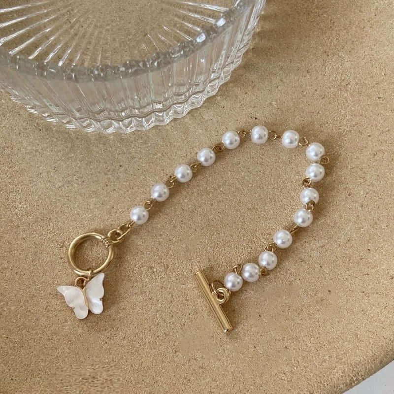 Pearl Butterfly Bracelet