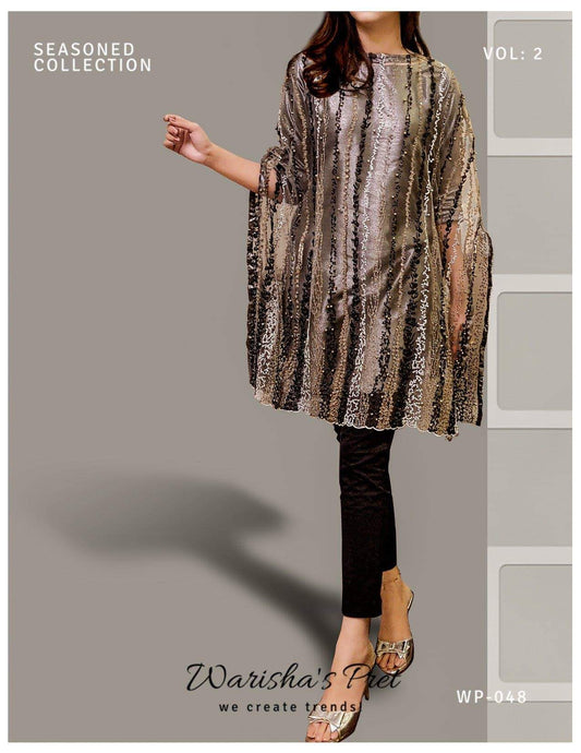 Steel-grey Net Cap-Shawl