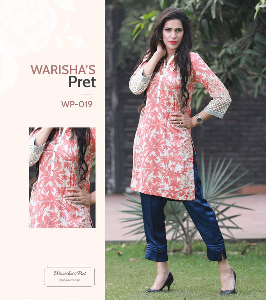 Digital Printed Pure Silk With Emboss block-print