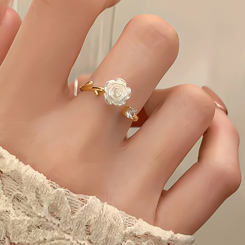 Adjustable High-end Flower Ring